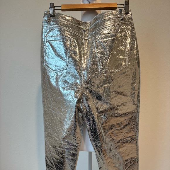 Nasty Gal Metalic Silver Pants - Picture 2 of 3